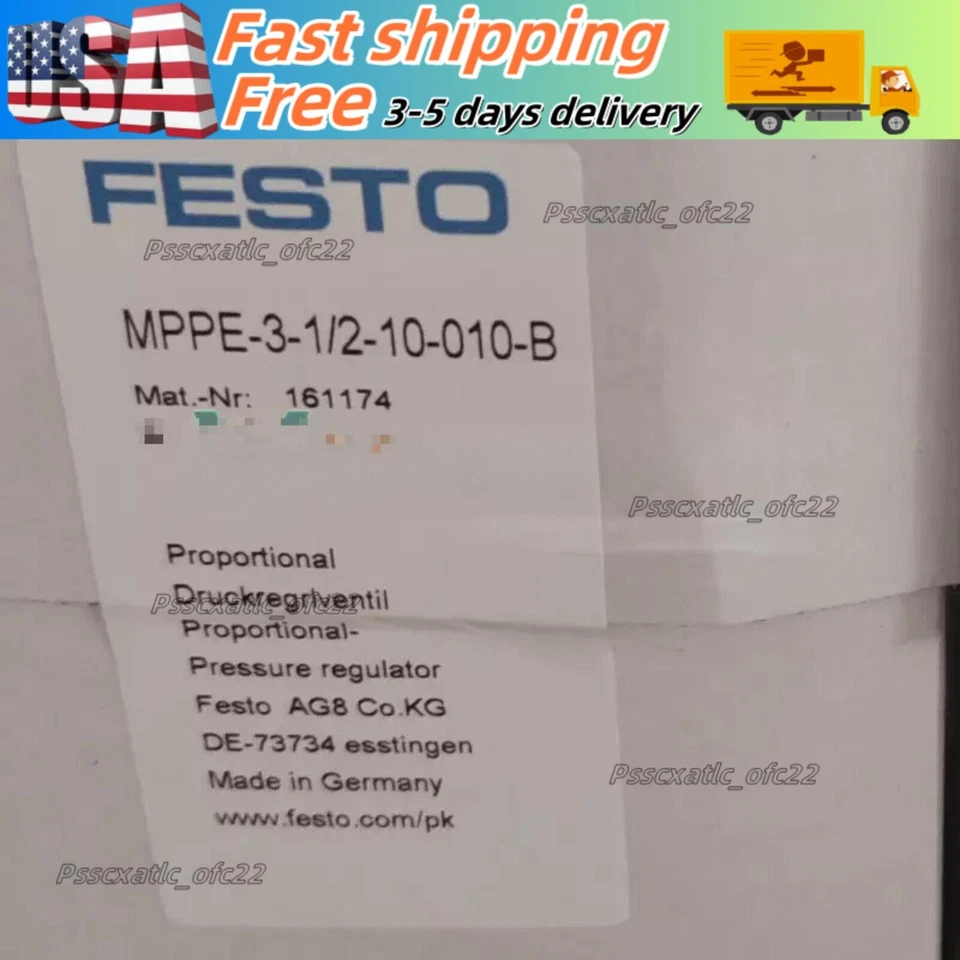 1pcs Festo Brand proportional pressure reducing valve MPPES-3-1/2-10-010 187326
