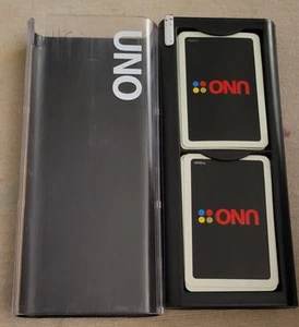 Estuche deslizable de plástico negro para juego de cartas Mattel UNO MOD 2009 - Imagen 1 de 5