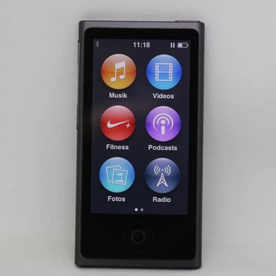 Apple iPod nano 7. Generation Grau (16GB) Bluetooth / Top / MP3 / vom Händler - Bild 1 von 4
