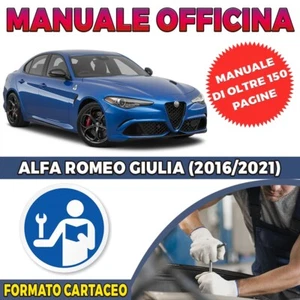 Manuale Officina Cartaceo Alfa Romeo Giulia 2.9 V6 510 Cv Quadrifoglio ITALIANO - Foto 1 di 1