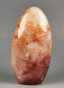 Cristal hematoide rojo fuego cuarzo esfera pulida standup curación - Imagen 1 de 11