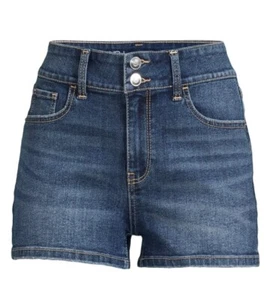 No Boundaries Women’s Blue Denim Jean Shorts Size 13 Stretch 2” Inseam NWT - Picture 1 of 13