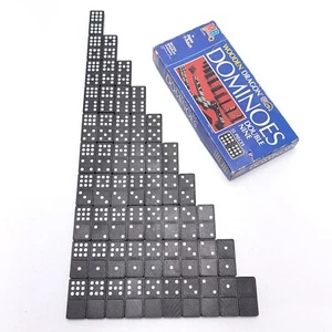 Vintage Dominoes Wooden Dragon Double Nine Milton Bradley 55 Piece 1983 Complete - Picture 1 of 5