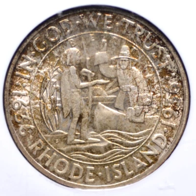 1936 S RHODE ISLAND COMMEMORATIVE HALF DOLLAR NGC MS 66 MOTTLED GOLDEN RUSSET - Image 1 of 4