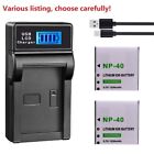 Battery or LCD charger for Casio NP-40 NP40 HP Camera SKL-60 HP V5060H HP V5061U
