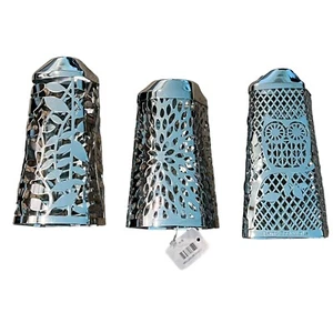 3 Bath & Body Works Soap Sleeve Cover Holder Silver Chrome Owl Leaves Burst - Picture 1 of 5