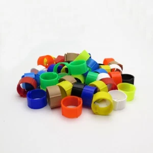 50 anillos de clip 18 mm - anillos de aves de corral gallinas anillo de pollo anillos de pájaros - selección de colores - Imagen 1 de 25