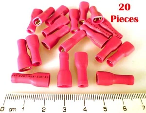 JST FLVDDF1.25-187A-5 Red Spade Socket 4.8mm 20 Pieces OM0958D - Picture 1 of 2