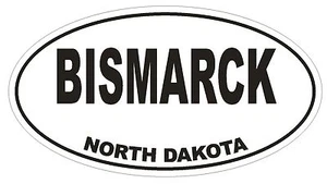 Bismarck North Dakota Oval Autoaufkleber oder Helmaufkleber D1681 Euro Oval - Bild 1 von 1