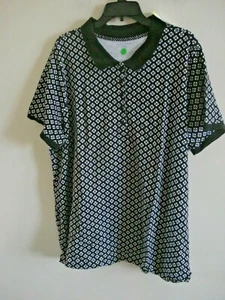 Ladies Plus Knit Polo Floral Size 3X Black New - Picture 1 of 3