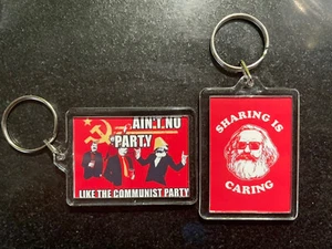 Revolution Communist Stalin Marx Lennon Che Guevara Novelty Gift Keyring - Foto 1 di 2