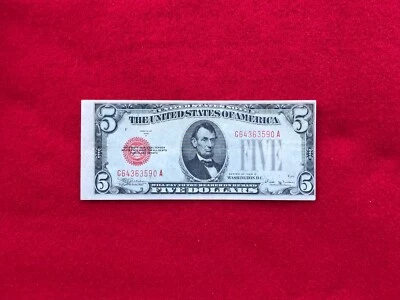 FR-1529 *KEY* 1928 D Series $5 US Legal Tender Note *VF* FAULTY ALIGNMENT ERROR - Image 1 of 2