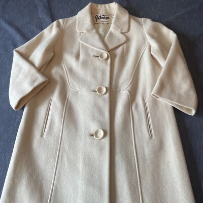 harmonica by donnybrook vintage pastel yellow tweed long overcoat womens L - Image 1 of 4