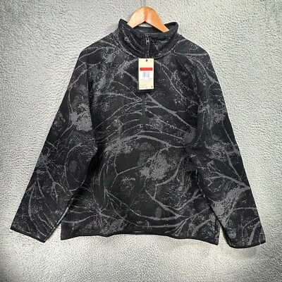 Moletom Nike Tech Pack masculino tamanho grande preto Therma-FIT pescoço simulado 1/2 zíper novo - Imagem 1 de 4