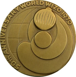 Large Vintage Jewish Israel Medal 1970 Womens Int'l Zionist Org.- Mother & Child - Picture 1 of 2