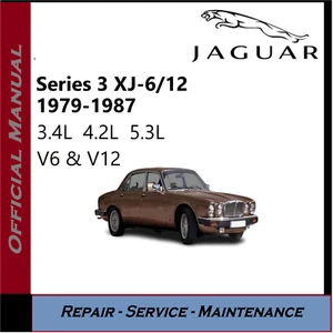 JAGUAR XJ6 XJ-6 XJ12 SERIES 3 WORKSHOP SERVICE REPAIR MANUAL 1979 - 1987 On USB - Picture 1 of 3