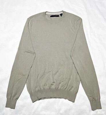 Perry Ellis Men’s Tech Knit Crew Neck Long Sleeve Pullover Sweater Abbey Stone M - Image 1 of 4