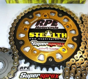 Triumph 865 Bonneville 2007-15 kit de cadena y piñones Supersprox 525 anillo X control de calidad - Imagen 1 de 8