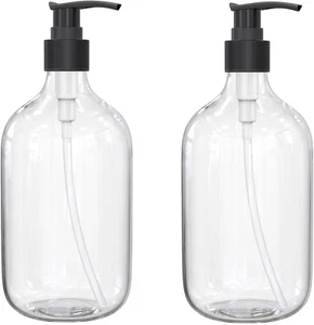 10 Unzen Klar Kunststoff Pumpflaschenspender, Nachfüllbar Leere Flasche Behälter - Bild 1 von 11