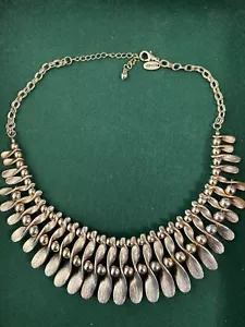 Vintage Scaasi Gold Egyptian Revival 17" Collar BIB Necklace - Picture 1 of 3