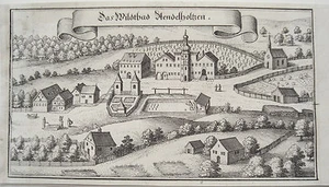 Bad Adelholzen Baviera Merian incisione su rame prima edizione 1644 - Foto 1 di 1