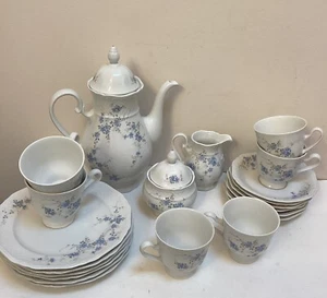 Eschenbach Bavaria Germany 21 teiliges Teeservice Vergissmeinnicht Muster Vintage - Bild 1 von 12
