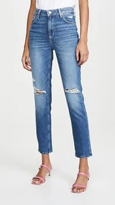 Anthropolgie Paige Cropped Jean Women Blue Sarah Classic Slim High Rise Size 25 - Picture 1 of 11