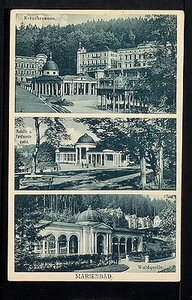 CZECHOSLOVAKIA 18-MARIENBAD -Kreuzbrunnen, Rudolfs u. Ferdinands quelle, Waldque - Picture 1 of 2