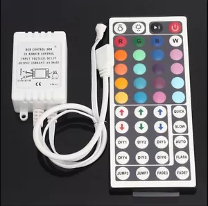 44 Key Infrared Remote Control for 3528 or 5050 LED Light Strips RGB - Picture 1 of 3