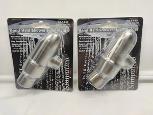 Lot 2 Lasco Simpatico 08-5449 Hand-Held Shower Head Holder - Satin Nickel. D#05 - Picture 1 of 14