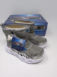 Skechers Toddler Size 10 Shark-Bots Cozy Chomper Winter Boots - Picture 1 of 10