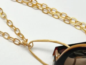 Gold Eyeglass Holder Necklace, Reading Glasses Chain, Sunglasses Chain Lanyard - Picture 1 of 10