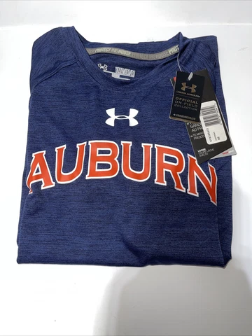 Under Armour NCAA Auburn Tigers Boys Micro Thread Short Sleeve Sideline Tee M Cover