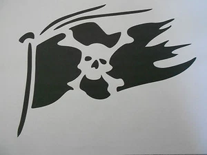 Schablone Totenkopffahne auf A4 - Bild 1 von 1