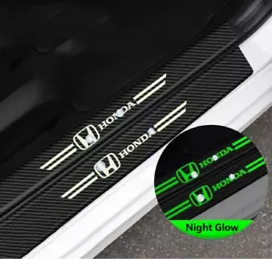 4 PIEZAS Luminosa Placa Puerta Coche Alféizar Antiarañazos Borde Adhesivo para Honda Nuevo - Imagen 1 de 11