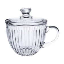  Cereal Bowl with Lid Milk Cup Clear Espresso Cups High Capacity
