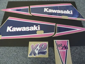 Kawasaki X2 1990 conjunto de calcomanías de esquí acuático de 6 piezas - Imagen 1 de 3