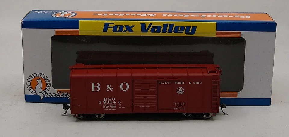 Fox Valley Models 30308 HO Scale Baltimore & Ohio Wagontop Boxcar #380645 LN/Box - Image 1 of 4