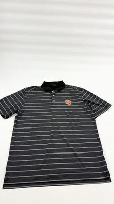 Oregon State Beavers Polo Shirt Mens Large Black Gray Striped NCAA Golf PING - Image 1 of 4