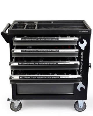 Carrello porta attrezzi con ruote completo di utensili 6 cassetti 1000 pezzi - Immagine 1 di 4