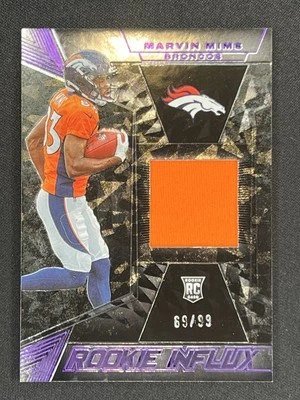2023 Panini Black - Rookie Influx Materials Marvin Mims #RI-18 Royal /99 - Image 1 of 2