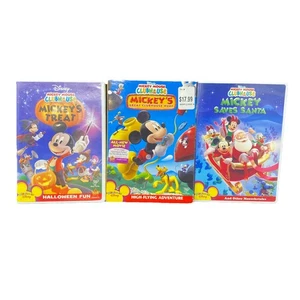 Three Disney Mickey Mouse Clubhouse DVDs Halloween Christmas Adventure  - Picture 1 of 2