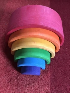 Holzregenbogen von Grimms im Stil Waldorf Montessori  - Bild 1 von 5
