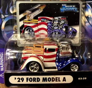 MUSCLE MACHINES STARS & STRIPES 1929 FORD MODEL A 1/64 DIECAST 29 FORD BLOWER - Bild 1 von 2