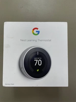 Nest Learning Thermostat - Smart Wi-Fi Thermostat - Stainless Steel - Image 1 of 3