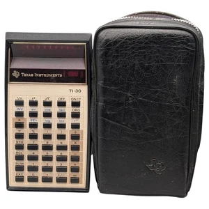 70's Texas Instruments Electronic Calculator TI-30 + Case Tested Working Vintage - Picture 1 of 11