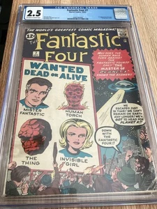 CGC 2.5 FANTASTIC FOUR #7 MARVEL 1962 PRIMERA APARICIÓN CUBIERTA PLATILLO VOLADOR KURRGO - Imagen 1 de 4