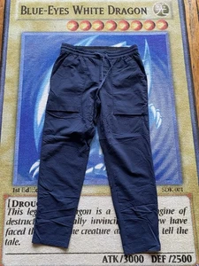 Lululemon Bowline Navy Blue Pants Men’s Large 32x29 Seersucker Joggers ABC - Picture 1 of 5