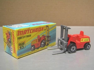 Matchbox Superfast MB15 Forklift Truck Gray Forks Unpainted Hoist Mint Condition - Picture 1 of 13