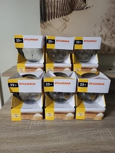 Sylvania 25watt G40 Indoor Bulbs Globe 6 Pack - Picture 1 of 8